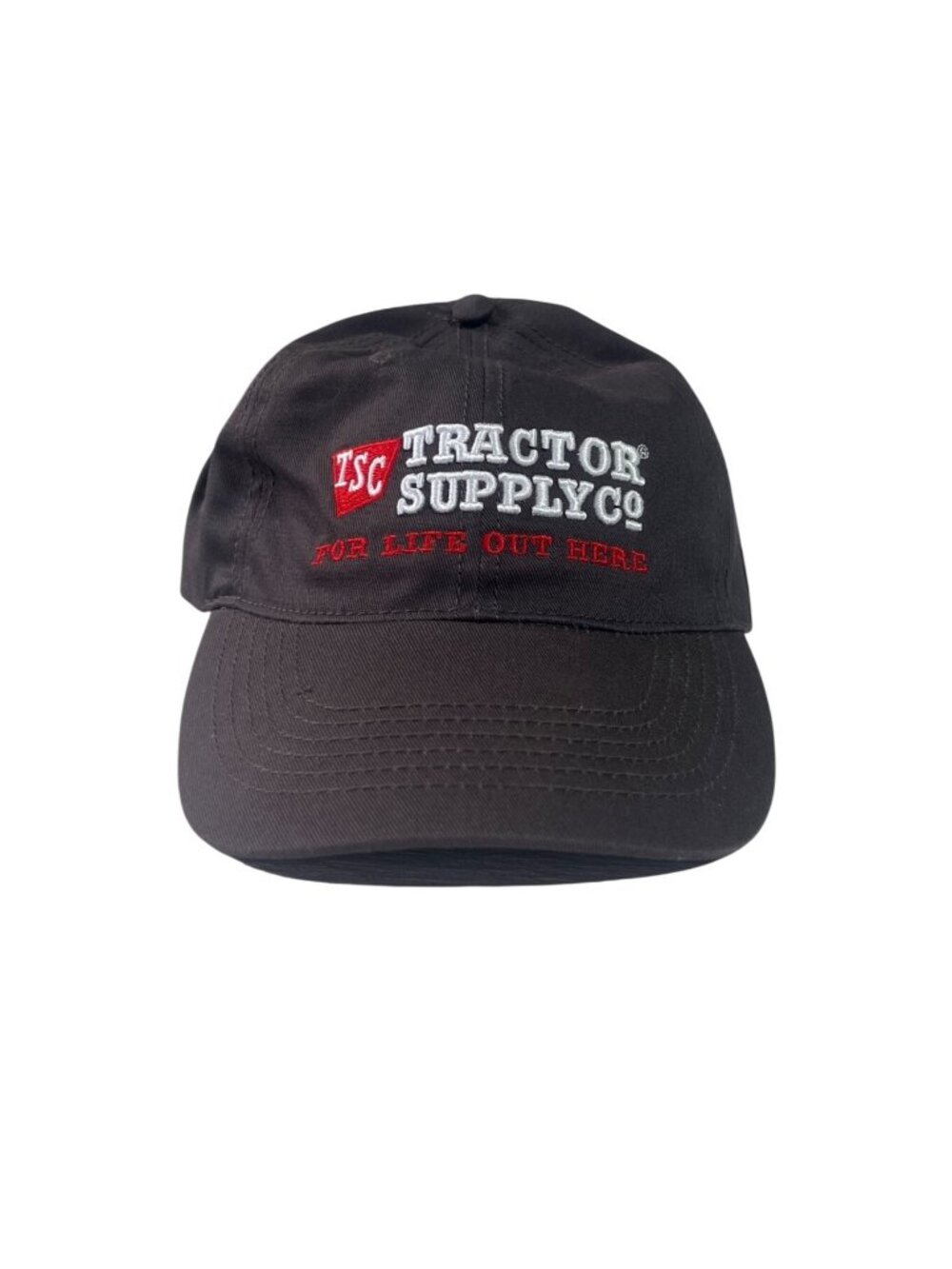 TSC Tractor Supply Co Adjustable Baseball Cap Hat Gray New Embroidered Logo